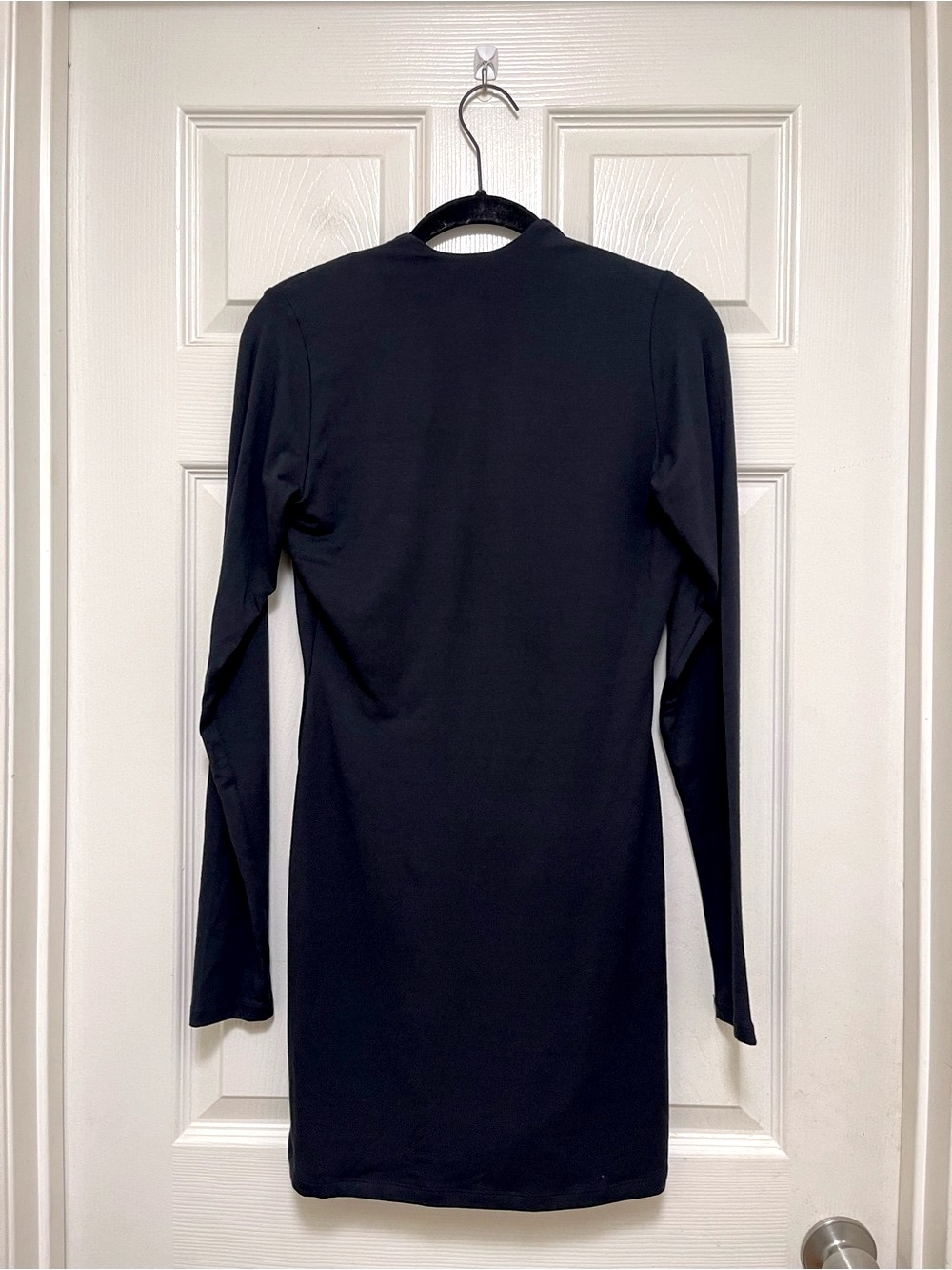 NWT SKIMS Smooth Layers Plunge Mini Dress in Obsidian - Picture 6 of 8